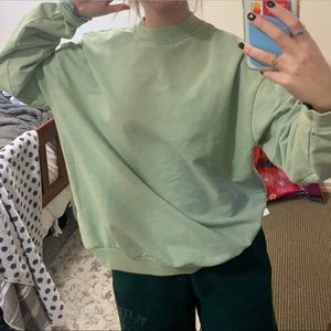 Bright green crewneck